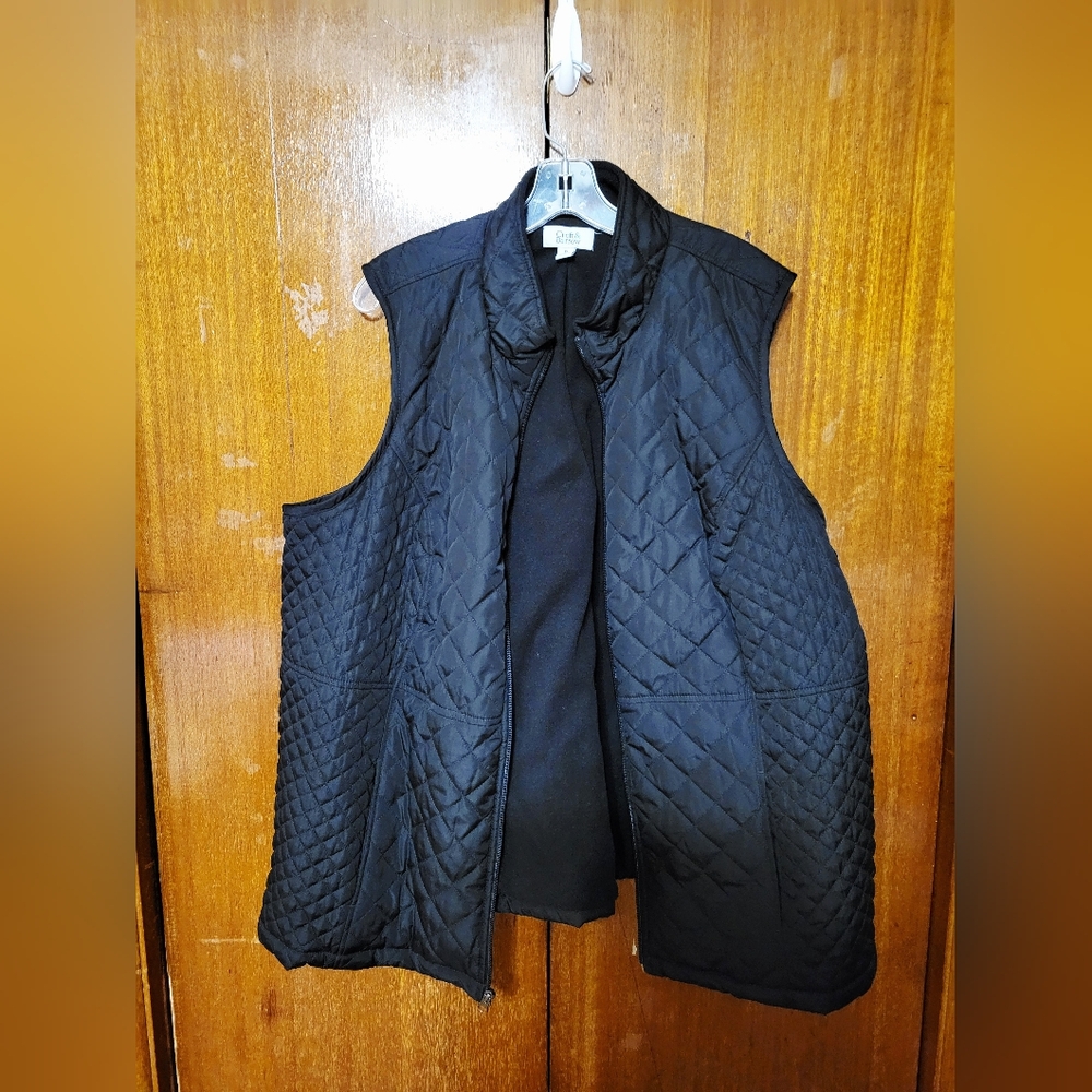 Croft & Barrow Black Quilted Women's Vest